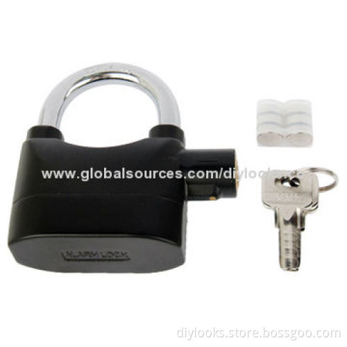 Stainless Steel 70dB Alarm Security Lock (Black)